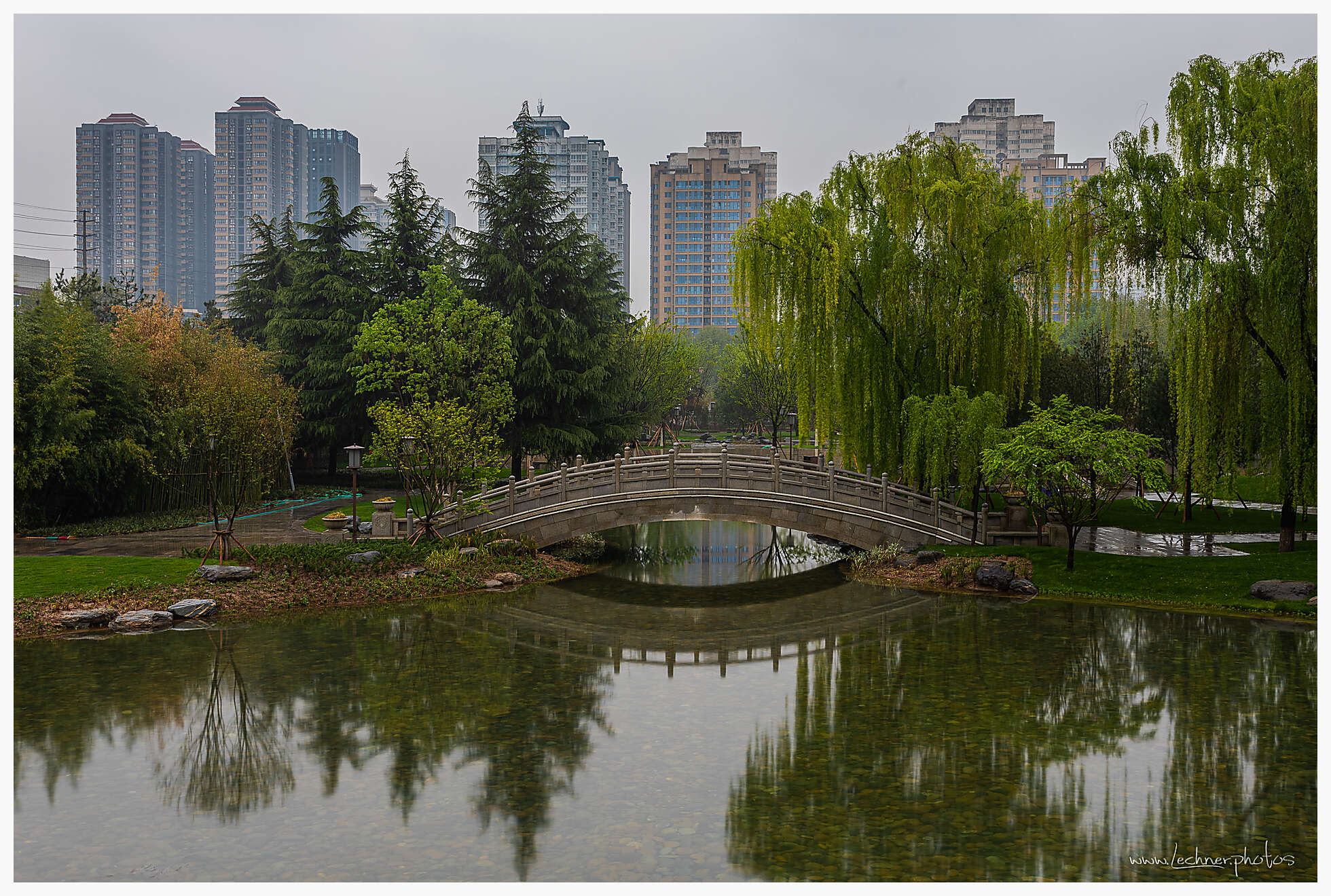 Xi'An History Museum park bridge