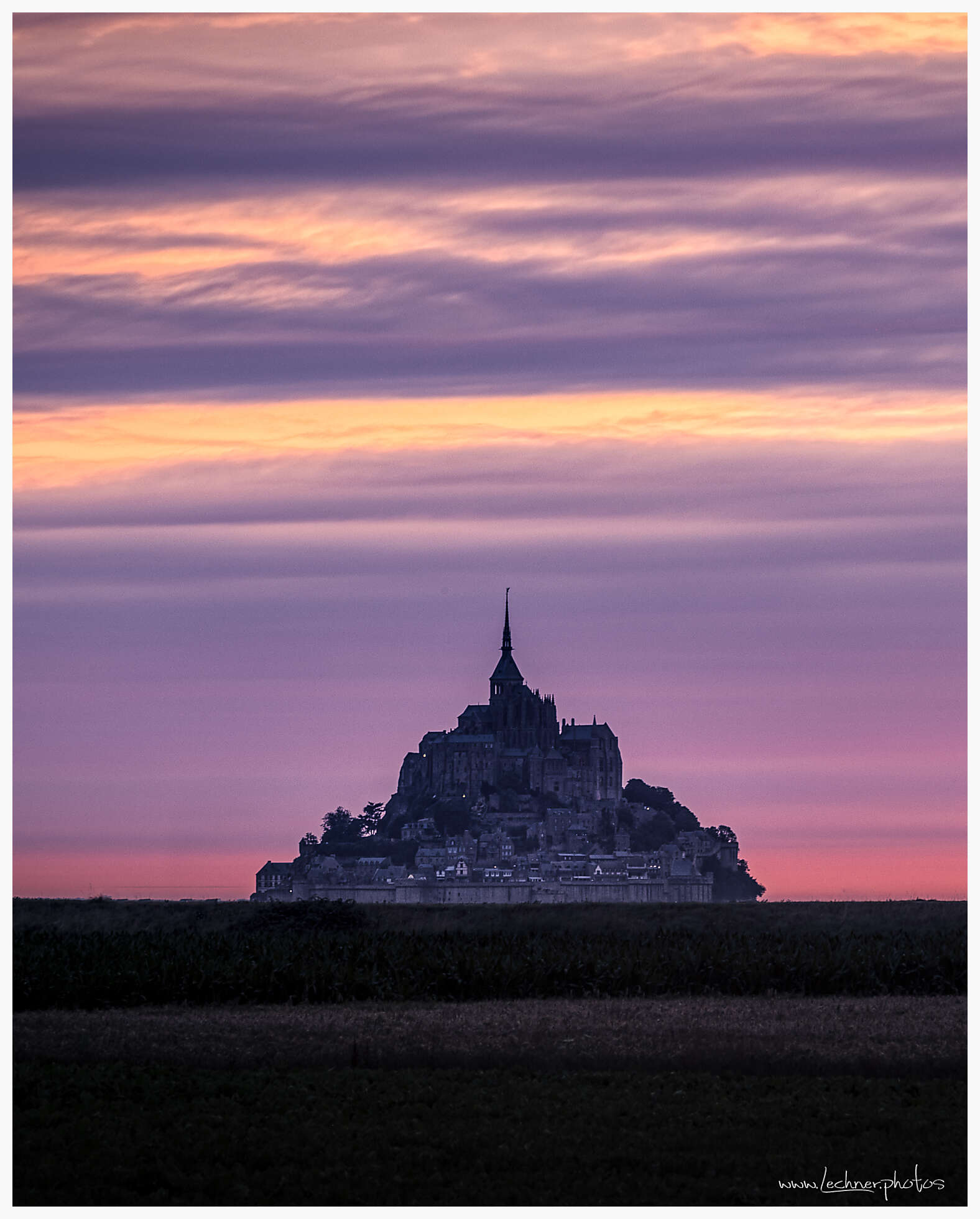 Sunset at Mont Saint Michel