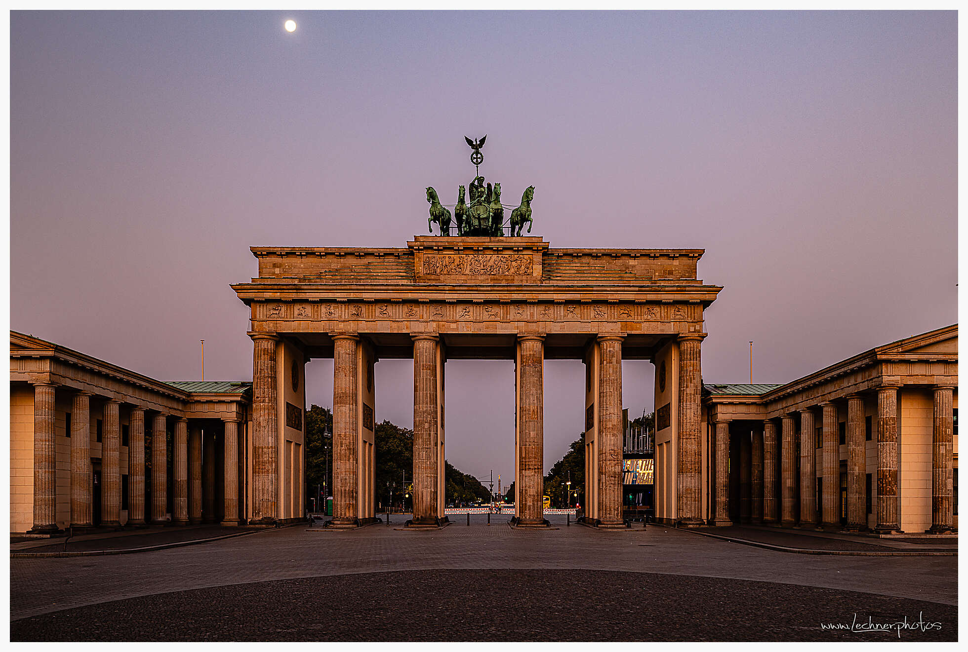 Brandenburg gate at sunrise