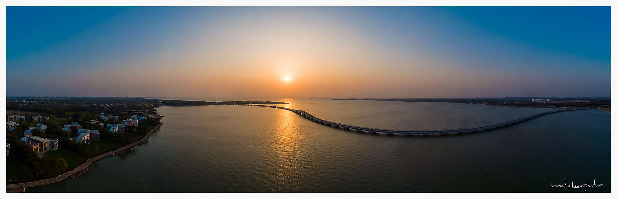 Dianshan Lake sunset view
