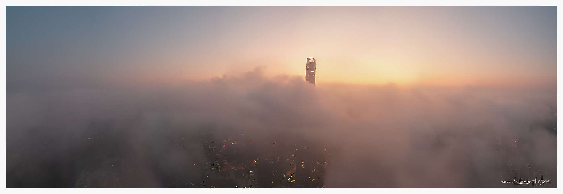 low cloud sunrise panorama