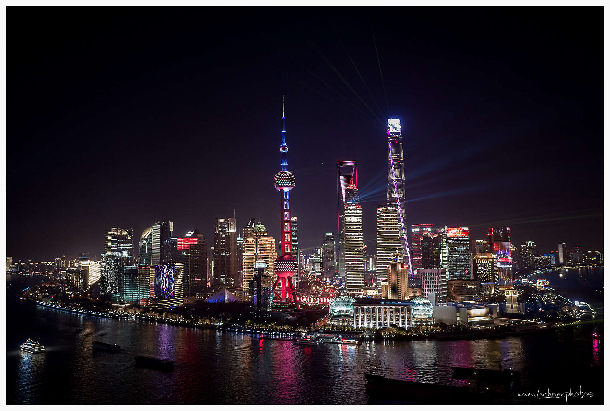 New Year's Laser Show at the Bund