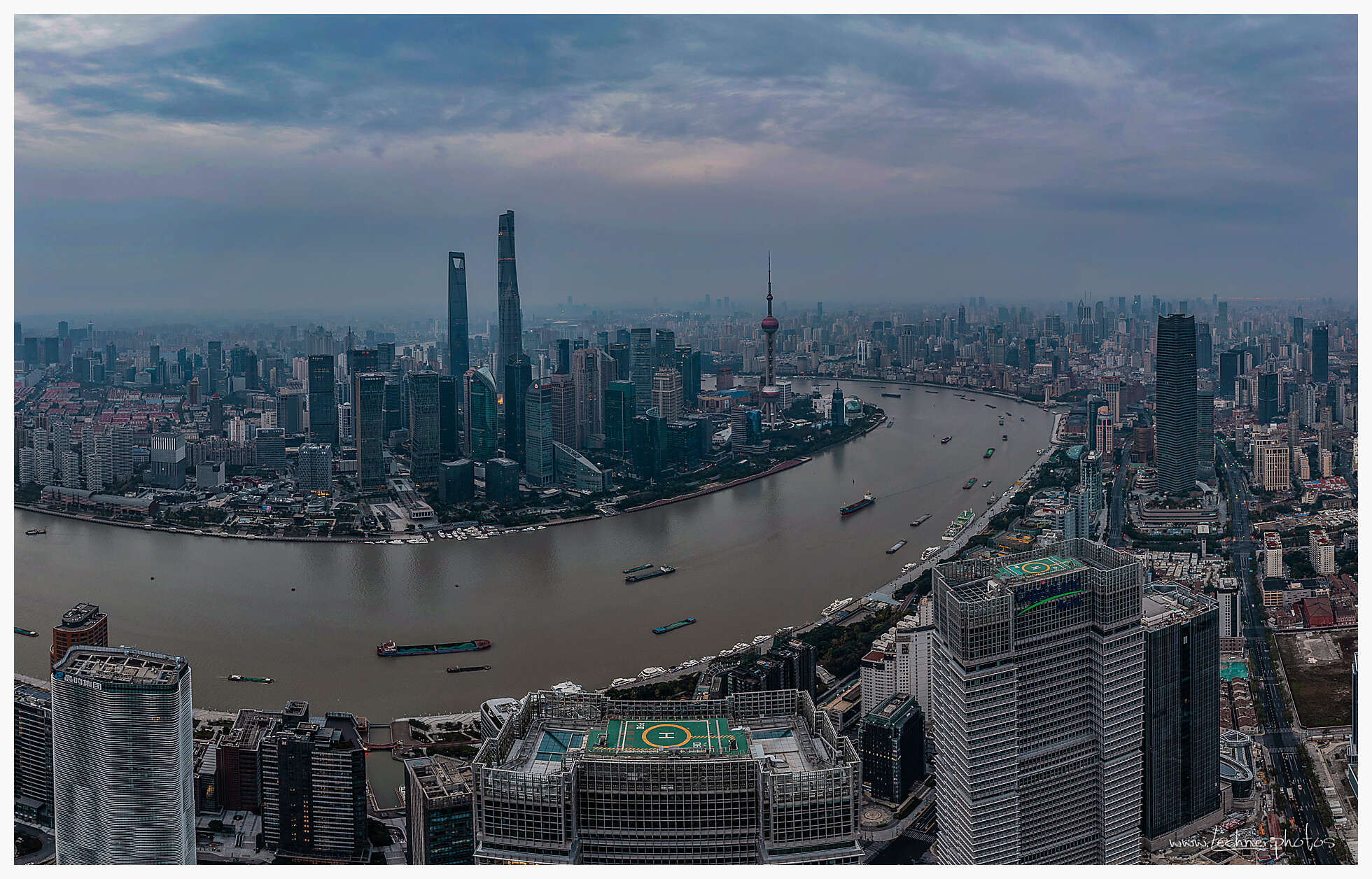 20211113 bundpano - Shanghai Skyline